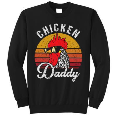 Chicken Daddy Vintage Style Chicken Dad Poultry Funny Farmer Sweatshirt