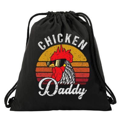 Chicken Daddy Vintage Style Chicken Dad Poultry Funny Farmer Drawstring Bag