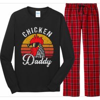 Chicken Daddy Vintage Style Chicken Dad Poultry Funny Farmer Long Sleeve Pajama Set