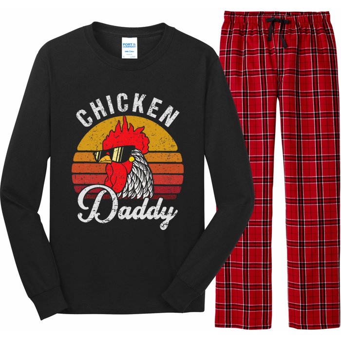 Chicken Daddy Vintage Style Chicken Dad Poultry Funny Farmer Long Sleeve Pajama Set