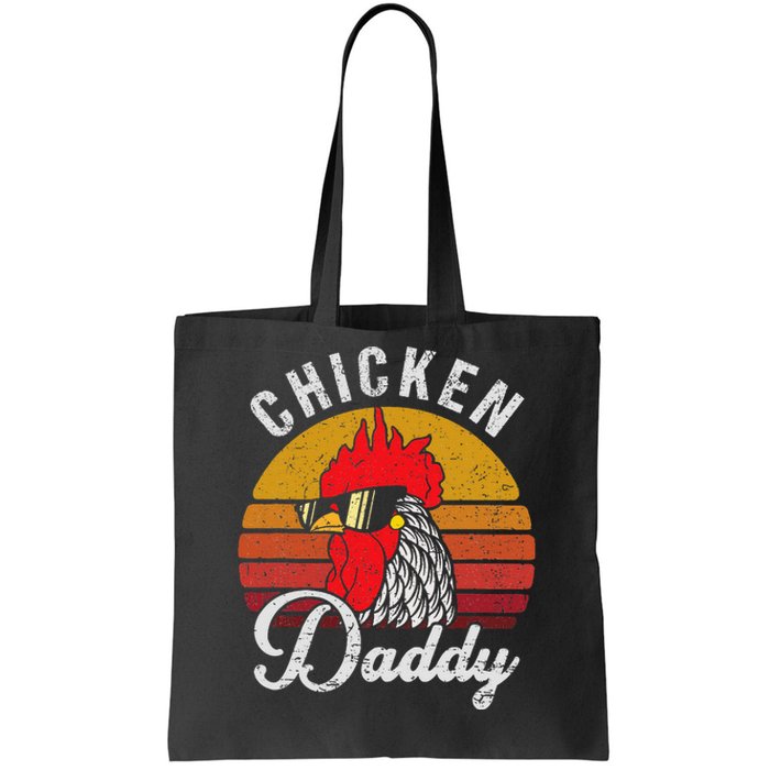 Chicken Daddy Vintage Style Chicken Dad Poultry Funny Farmer Tote Bag