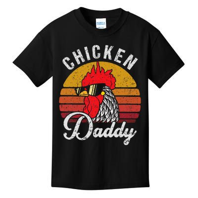 Chicken Daddy Vintage Style Chicken Dad Poultry Funny Farmer Kids T-Shirt