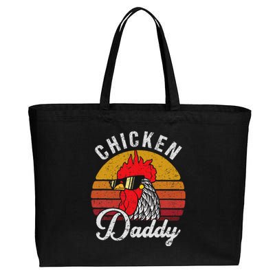 Chicken Daddy Vintage Style Chicken Dad Poultry Funny Farmer Cotton Canvas Jumbo Tote