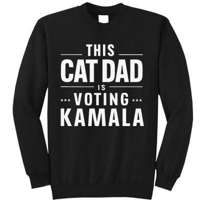 Cat Dad Voting For Kamala President Harris 2024 Vote Blue Gift Sweatshirt