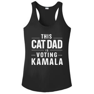 Cat Dad Voting For Kamala President Harris 2024 Vote Blue Gift Ladies PosiCharge Competitor Racerback Tank