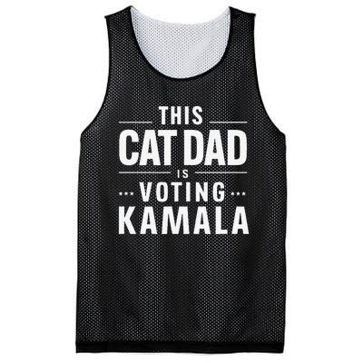 Cat Dad Voting For Kamala President Harris 2024 Vote Blue Gift Mesh Reversible Basketball Jersey Tank