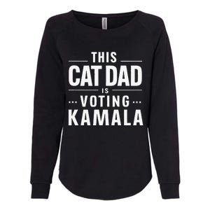 Cat Dad Voting For Kamala President Harris 2024 Vote Blue Gift Womens California Wash Sweatshirt