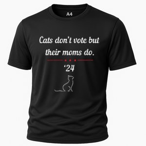 Cats Dont Vote But Their Moms Do President 2024 Election Cooling Performance Crew T-Shirt