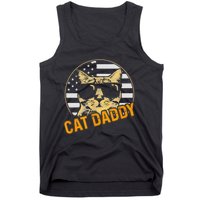 Cat Daddy Vintage Cat 80s Retro USA 4th of July For Cat Dad Tank Top