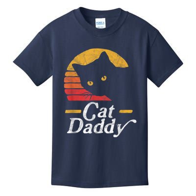 Cat Daddy Vintage Eighties Style Cat Retro Distressed Kids T-Shirt