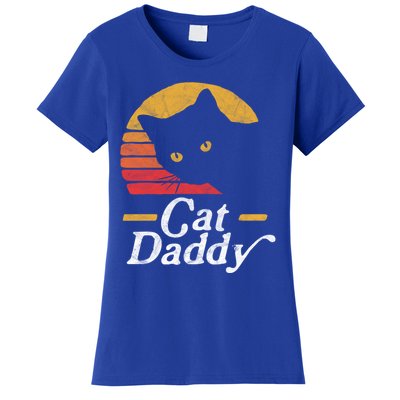 Cat Daddy Vintage Eighties Style Cat Retro Distressed Funny Gift Women's T-Shirt