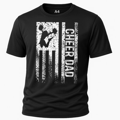  Cheer Dad Vintage American Flag Father Cheerleader Squad Performance Shirt