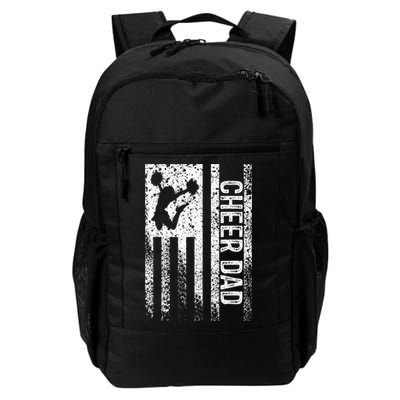  Cheer Dad Vintage American Flag Father Cheerleader Squad Backpack