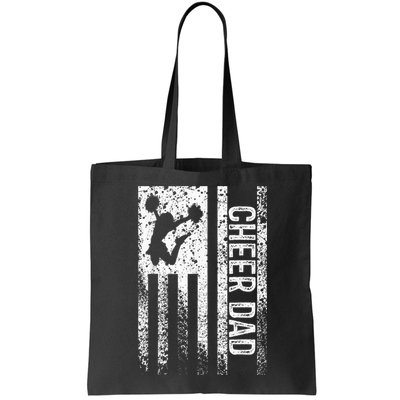  Cheer Dad Vintage American Flag Father Cheerleader Squad Bag