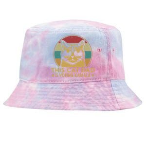 Cat Dad Voting For Kamalaharris President 2024 Vote Blue Tie-Dyed Bucket Hat