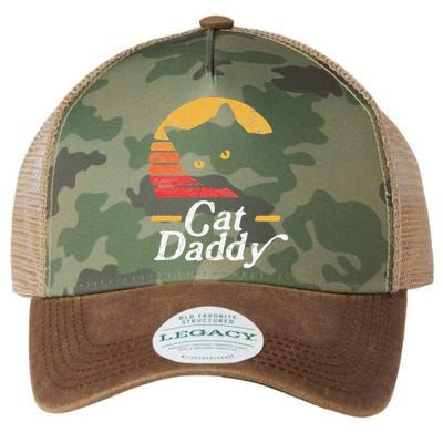 Cat Daddy Vintage Eighties Style Cat Retro Distressed Legacy Tie Dye Trucker Hat