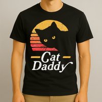 Cat Daddy Vintage Eighties Style Cat Retro Distressed T-Shirt
