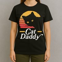 Cat Daddy Vintage Eighties Style Cat Retro Distressed T-Shirt
