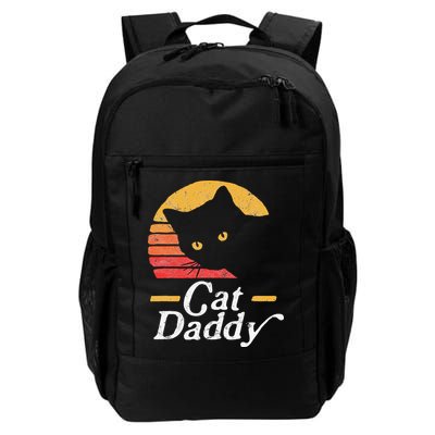 Cat Daddy Vintage Eighties Style Cat Retro Distressed Backpack
