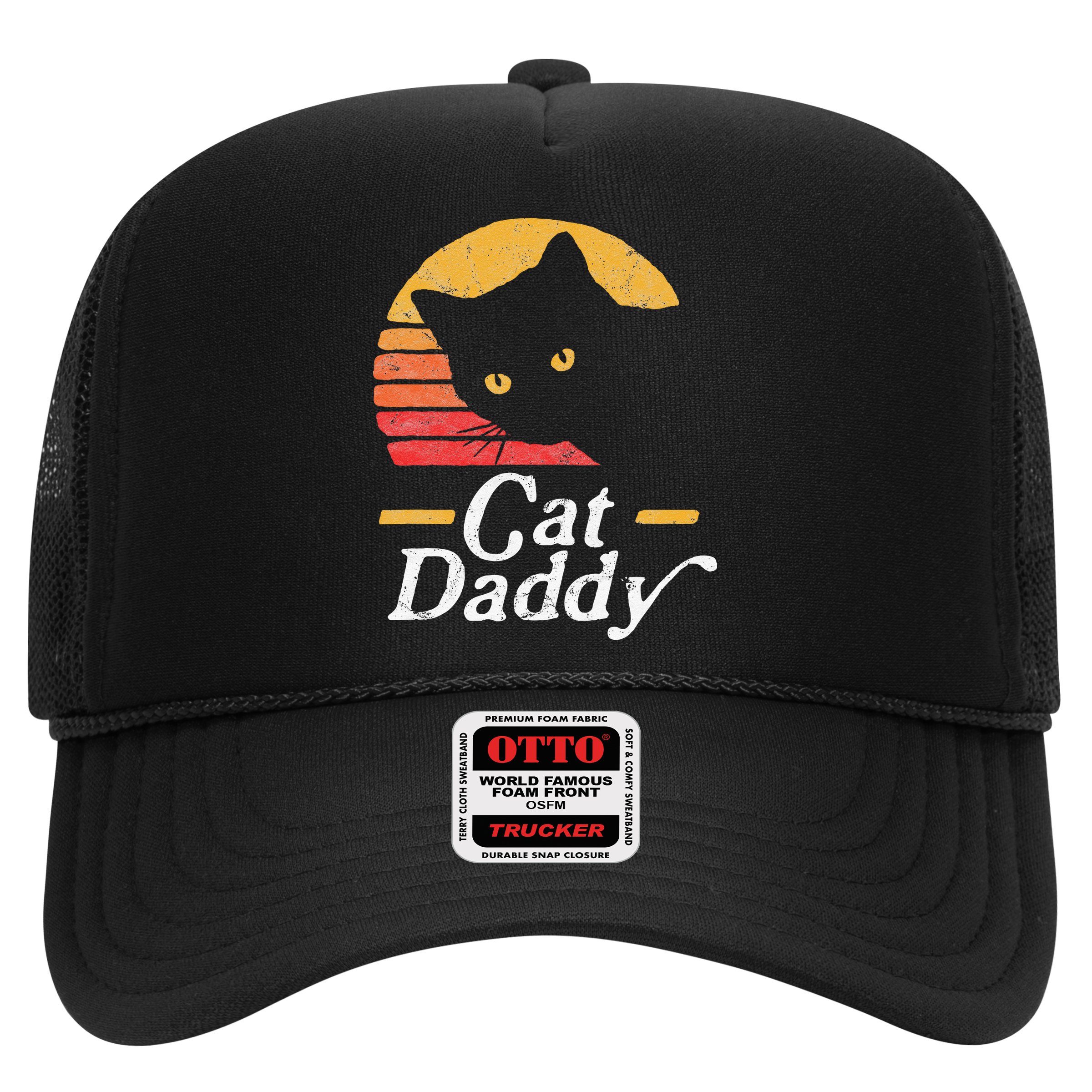 Cat Daddy Vintage Eighties Style Cat Retro Distressed Hat