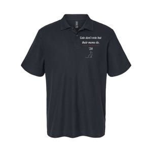 Cats DonT Vote But Their Moms Do President 2024 Election Gift Softstyle Adult Sport Polo