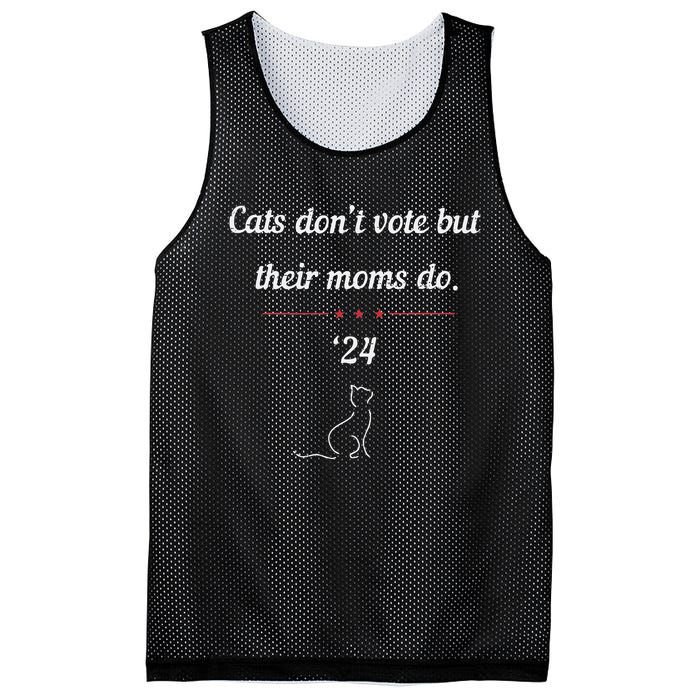 Cats DonT Vote But Their Moms Do President 2024 Election Gift Mesh Reversible Basketball Jersey Tank