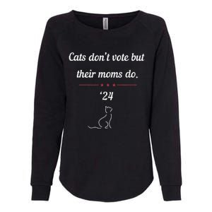 Cats DonT Vote But Their Moms Do President 2024 Election Gift Womens California Wash Sweatshirt