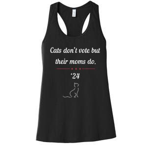 Cats DonT Vote But Their Moms Do President 2024 Election Gift Women's Racerback Tank