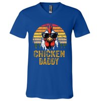 Chicken Daddy Vintage Rooster For Dad Farmer V-Neck T-Shirt