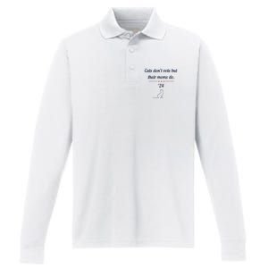 Cats DonT Vote But Their Moms Do President 2024 Election Performance Long Sleeve Polo