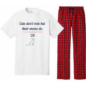 Cats DonT Vote But Their Moms Do President 2024 Election Pajama Set