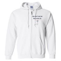 Cats DonT Vote But Their Moms Do President 2024 Election Full Zip Hoodie