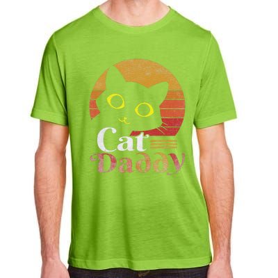 Cat Daddy Vintage Eighties Style Cat Retro Distressed Adult ChromaSoft Performance T-Shirt