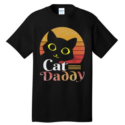 Cat Daddy Vintage Eighties Style Cat Retro Distressed Tall T-Shirt