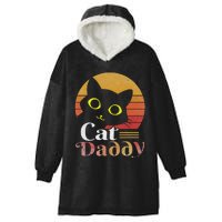 Cat Daddy Vintage Eighties Style Cat Retro Distressed Hooded Wearable Blanket