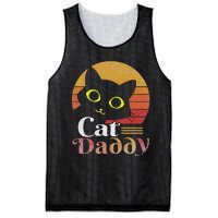 Cat Daddy Vintage Eighties Style Cat Retro Distressed Mesh Reversible Basketball Jersey Tank