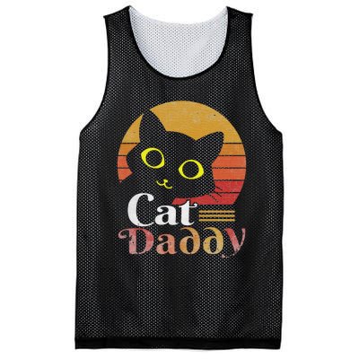 Cat Daddy Vintage Eighties Style Cat Retro Distressed Mesh Reversible Basketball Jersey Tank