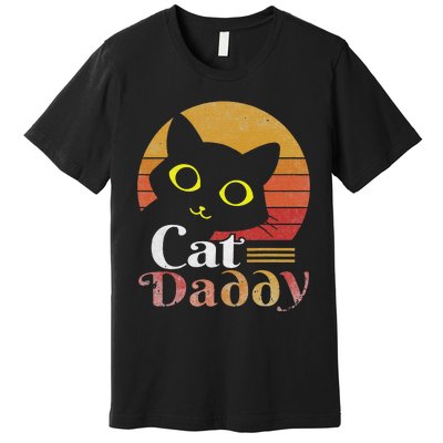 Cat Daddy Vintage Eighties Style Cat Retro Distressed Premium T-Shirt