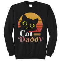 Cat Daddy Vintage Eighties Style Cat Retro Distressed Tall Sweatshirt