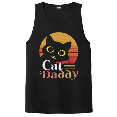 Cat Daddy Vintage Eighties Style Cat Retro Distressed PosiCharge Competitor Tank