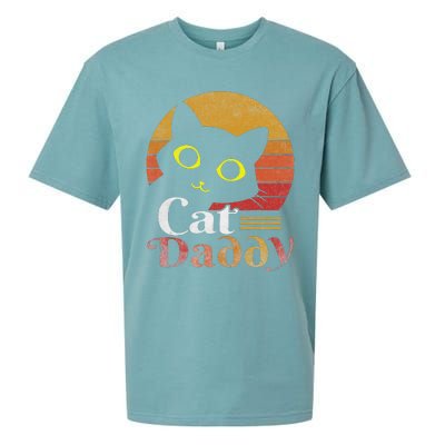 Cat Daddy Vintage Eighties Style Cat Retro Distressed Sueded Cloud Jersey T-Shirt