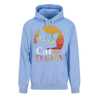 Cat Daddy Vintage Eighties Style Cat Retro Distressed Unisex Surf Hoodie