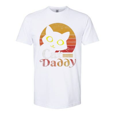 Cat Daddy Vintage Eighties Style Cat Retro Distressed Softstyle CVC T-Shirt