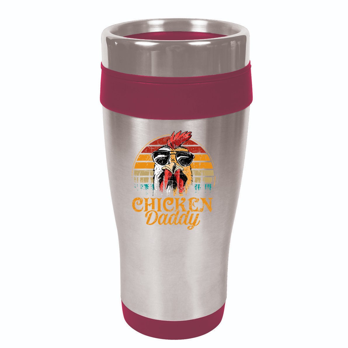 Chicken Daddy Vintage Poultry Farmer Funny Fathers Day 16oz Travel Tumbler