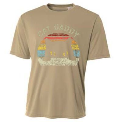 Cat Daddy Vintage Retro Black Cats Dad Fathers Day Gift Cooling Performance Crew T-Shirt