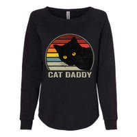 Cat Daddy Vintage Eighties Style Cat Retro Distressed Womens California Wash Sweatshirt