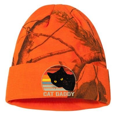 Cat Daddy Vintage Eighties Style Cat Retro Distressed Kati Licensed 12" Camo Beanie