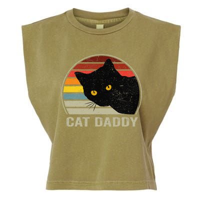 Cat Daddy Vintage Eighties Style Cat Retro Distressed Garment-Dyed Women's Muscle Tee