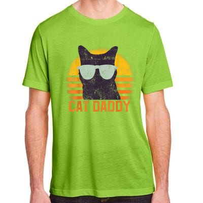 Cat Daddy Vintage Eighties Style Cat Retro Distressed Adult ChromaSoft Performance T-Shirt