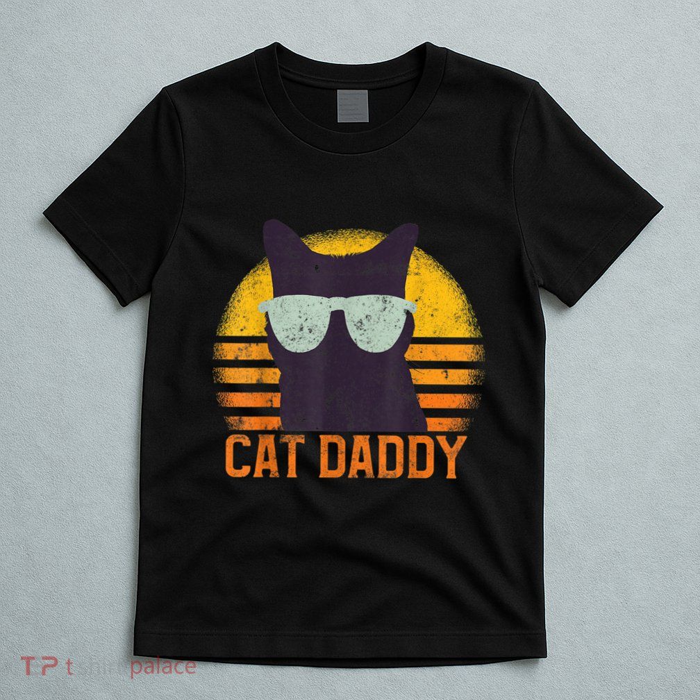 Cat Daddy Vintage Eighties Style Cat Retro Distressed T-Shirt